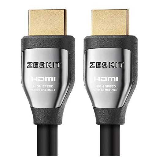 Zeskit CinemaPlus Alta Velocidade 22,28 Gbps HDMI 2.0b Cabo 1,5ft, 4K 60Hz HDR10 Dolby Vision 4:4: 4 HDCP 2.2 | 28AWG Compatível com Xbox PS4 Pro Apple TV 4K Roku Fire TV TCL Vizio Sony LG Samsung, 2 pacotes