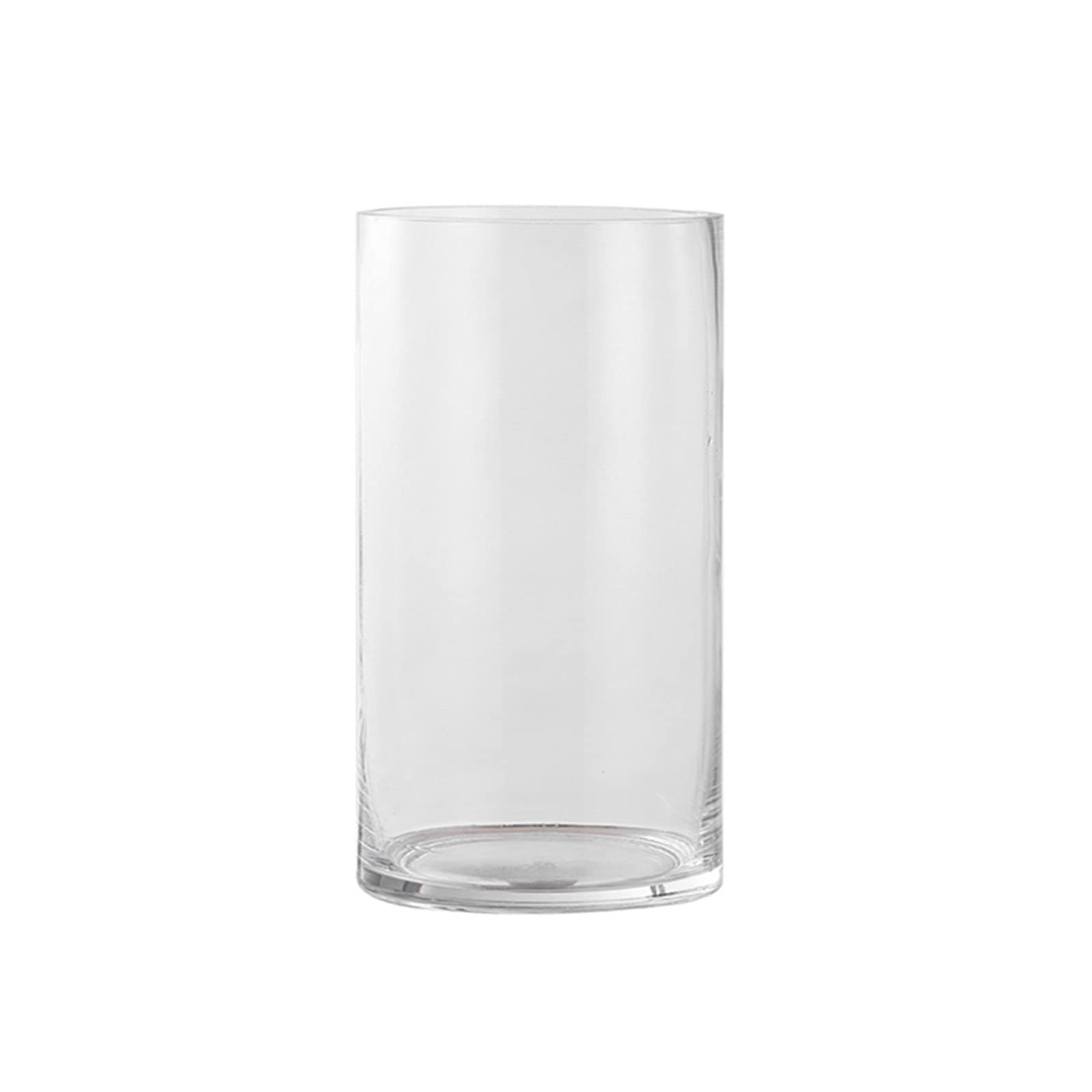 asdchZen Tall Vase, Cylindrical Flower Vases Clear Terrarium For Hydroponic Plants Vase For Lily Bouquet,Wide Diameter,For Restaurant,12 * 15CM
