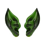Chatonshen Orejas de Falsas Orejas de Orejas de Hada Orejas para Fiesta Fabricadas en Látex Blandas Reutilizables Adecuadas para Carnaval, Verde, Individual