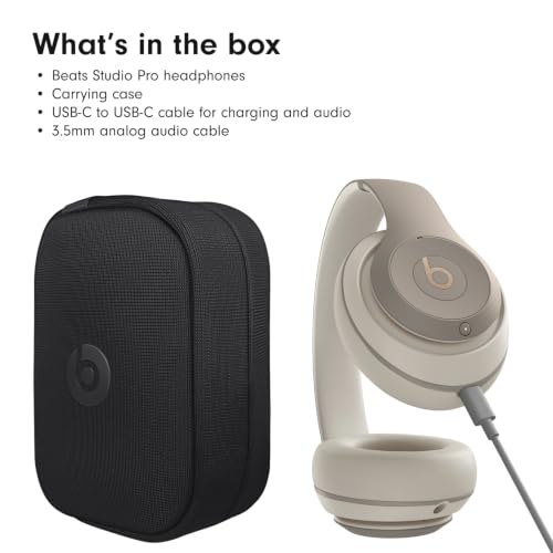 Image of Beats Studio Pro Premium Wireless Over-Ear Headphones- Up to 40-Hour Battery Life, Active Noise Cancelling, Great for Travel & Commuting, USB-C Lossless Audio - Amazon Exclusive Khaki