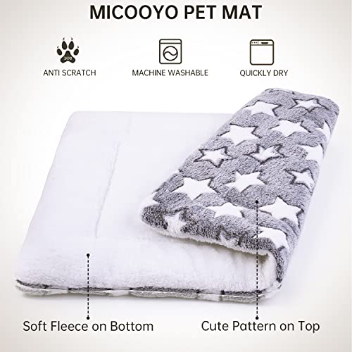 MICOOYO 2 Stück Hundekäfig Bett Matratze – Fleece Haustier Kissen Bett Matte Waschbar Katze Kissen Pad für mittelgroße Hunde Katze Welpen (69 * 52cm)