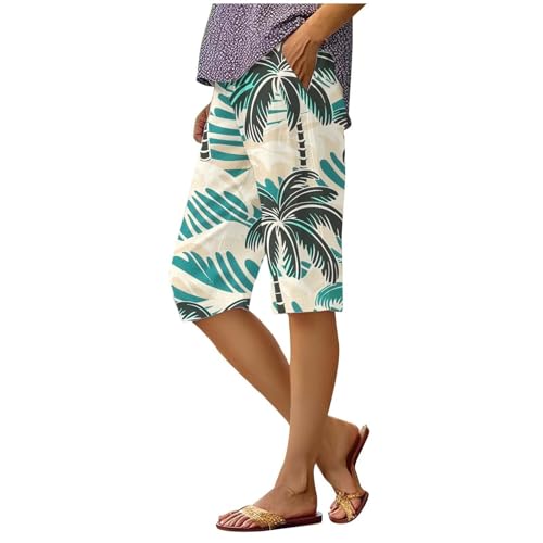 Short femme élégante été court en lin et coton couleur unie mode