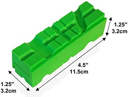 Tamwell 2 Pack Soft Vise Jaw Covers with 1 Standard and 1 Grooved Set Vice Jaw Non Marring Pads 113 mm Jaw Protectors (4.5 in)