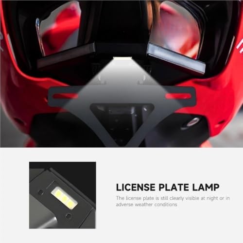 Support plaque moto avec clignotant intégré et queue courte LED - 6