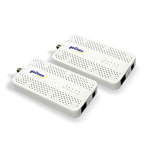goCoax MoCA 2.5 Adapter (2-Pack) with 2.5GbE Ethernet Port | MA2500D Ethernet Over Coax for Gaming & 4K Streaming | 2.5Gbps, Plug and Play | for Cable Internet Homes - Not for Satellite TV (White)
