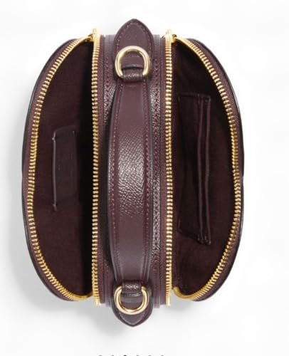 COACH Womens Heart Crossbody Bag Light khaki brown in Signature With Stars Print3