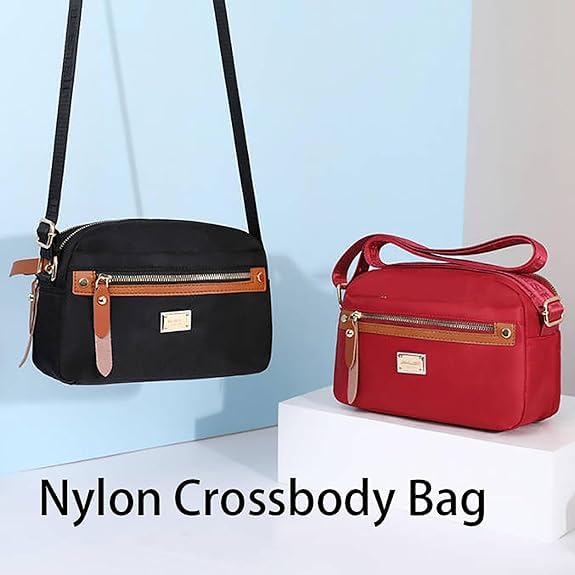 Popularate Nylon Crossbody Bag, Waterproof fashion multi-pocket classic nylon luxury zipper ladies shoulder bag2