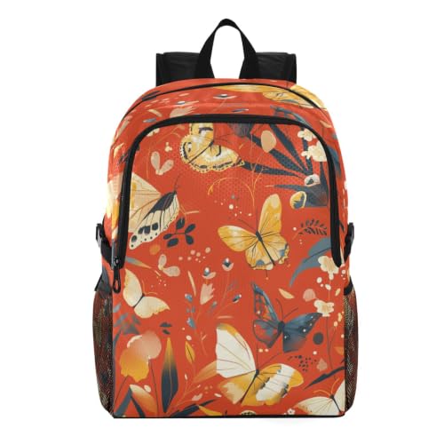 Sac à dos pliable pour randonnée et excursions, design papillons mignons aquarelle