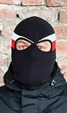 PGWEAR Kominiarka Stripe, biały/czerwony, Rozmiar uniwersalny