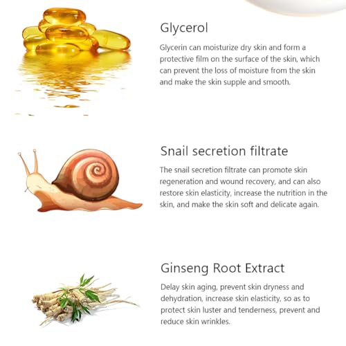 Snail Mucin Serum 100ML, 97% Snail Secretion Filtrate with Hyaluronic Acid, Power Repairing Essence, Dark Spot Remover, Korean Skincare, Hydrating Serum for Face, Eye, and Neck - Image 6