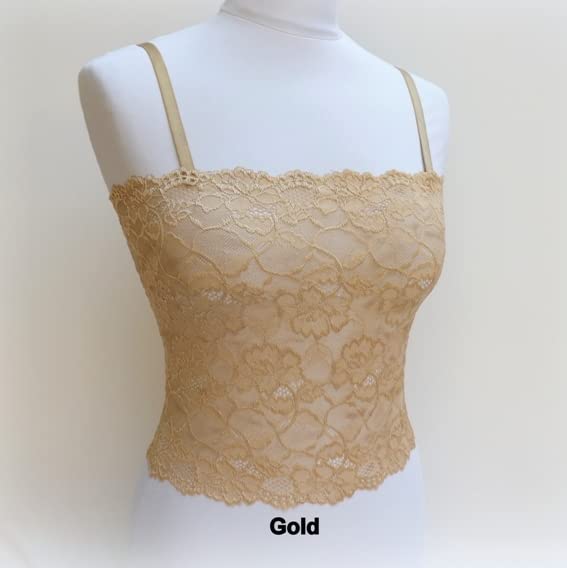 Miniatura 4 de Royal Blue See Through Floral Elastic Lace Tank Top Cami