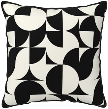 Black and White Boho Velvet Throw Pillow Covers 18x18 Inches Farm...