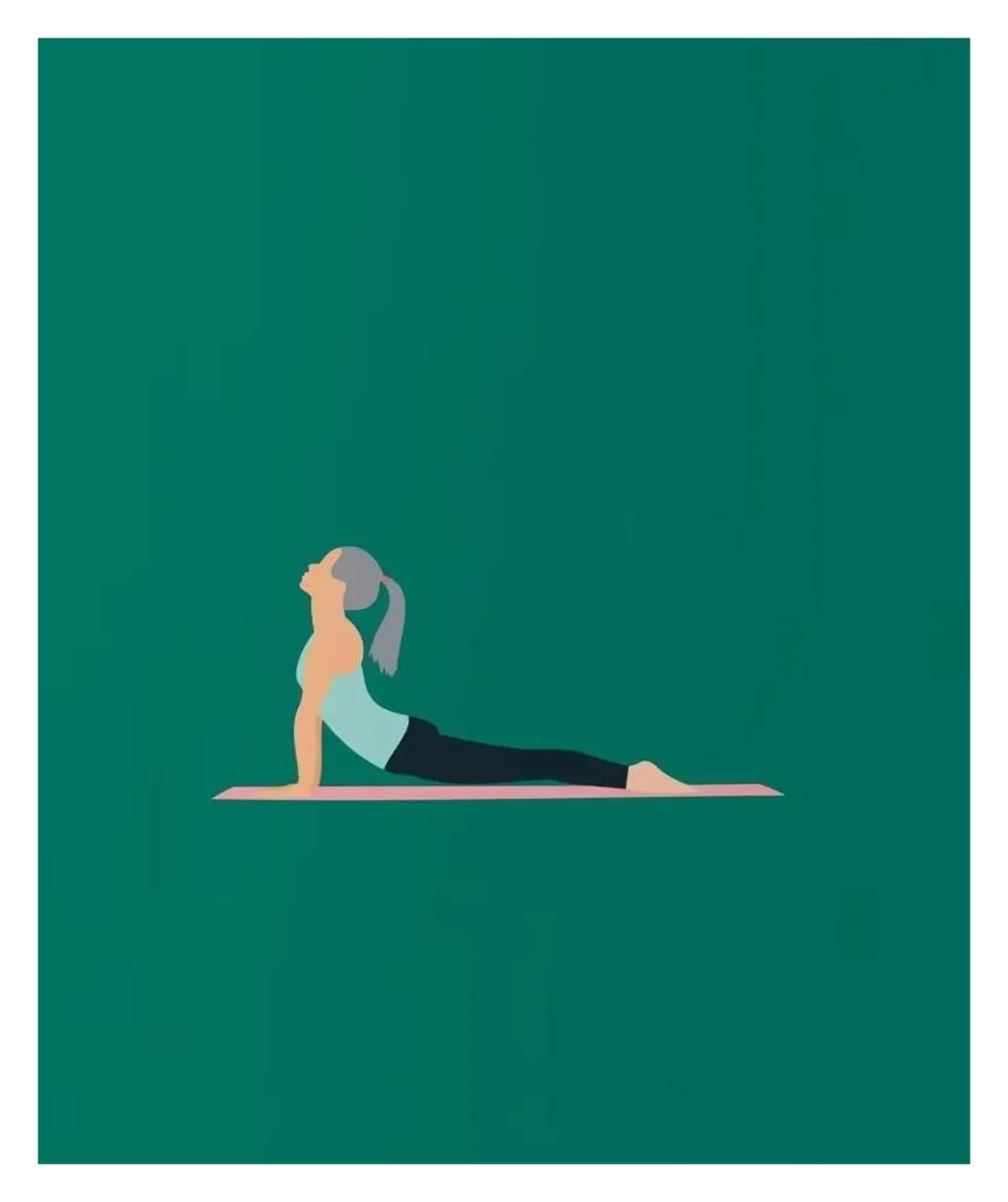 Toile de basket et yoga 50x70cm pour déco moderne