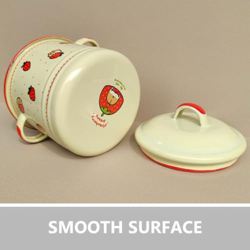Tarro de esmalte de 1.2l estilo retro vintage para cocina 5