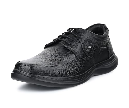 Image of LOUIS STITCH Men's Formal Derby Shoes | The Comforter Series | Ultra-Lightweight Lace-Up Shoes for Men| Perfect for Business, Formal & Occasion Wear | LSLXPDDB