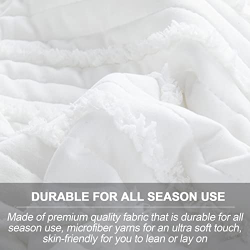 Bosowos BS001-WHITE Queen Size Pillow Shams Set Of 2, Ultra Soft Breathable 20 X 30 Inches Pillow Case Envelope Closure, Microfiber Farmhouse Bed Pillowcases thumb #2