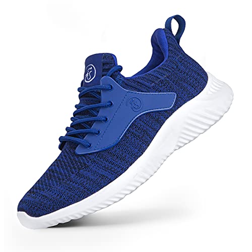 Image of Flysocks Slip On Sneakers for Women-Non Slip Gym Sports Shoes Lightweight Comfortable Walking Tennis Shoes, F- Navy Mix, 6