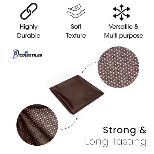 Pico Textiles 1 Yard - Brown Polyester Micro Mesh Jersey Fabric - 60