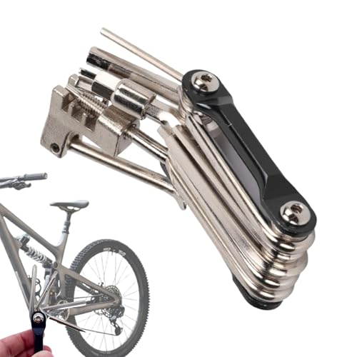 自転車用マルチツール - 多機能金属レンチガジェット | 自転車マルチツール,男性女性向け ロードライディング 旅行 緊急メンテナンス アウトドア 日常 ホームケア