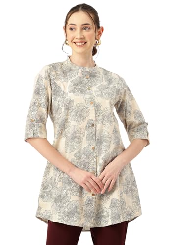 Image of Printed Mandarin Shirt - Casual & Chic (S-3XL)