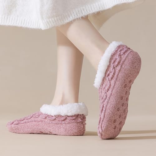 Image of Fuzzy Fluffy Slipper Socks with Grips for Women & Men for House
