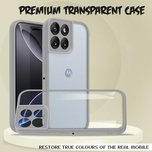 V-TAN Store V-TAN Motorola Edge 60 Fusion Clear Case Gray - Image 6