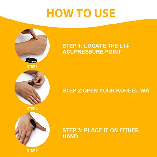 KOHEEL Wearable Acupressure Device for Headache, Migraine, Tension Relief - Support Acupressure Relaxation, Stress Alleviation, Soothing Muscle Pain (Large 1 Count)