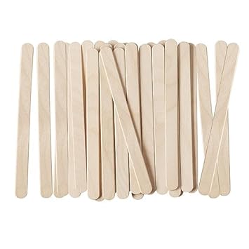 SYMKARD-Wooden Ice Cream Sticks for DIY Crafts, School Projects, Art Projects, School Activities, Craft Work & House Building, Pack of (200)