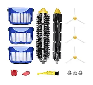 MZY LLC Replacement Parts for iRobot Roomba 600 Series 692 694 690 680 660 665 651 650 614 595 Vacuum Cleaner, Includ Bristle Brush, Flexible Beater Brush, Filter, Side Brush, Screw and Cleaning Tool