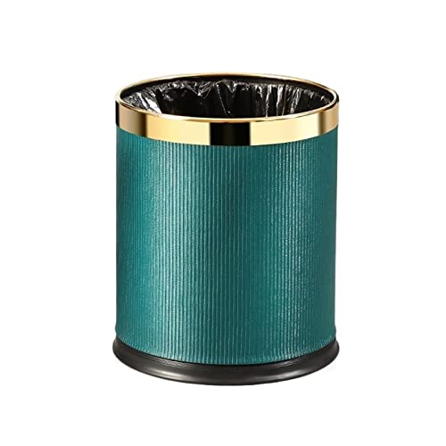 Cubo de basura verde de 14l para cocina y hogar con diseño simple