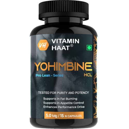 Image of Yohimbine HCL 5mg | Pre Workout for Men & Women | Fasted Cardio, Energy & Focus Support | Active Metabolism & Training Performance Formula | 15 Capsules by VitaminHaat