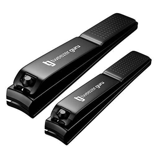 Nail Clippers Set - Professional Stainless Steel Fingernail & Toenail Clipper with Leather