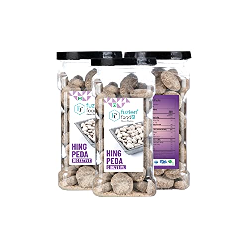 Image of Fuzion Foodz Hing Goli Peda - (145g Each X Pack of 3) Churan Goli for Digestion, After Meal Digestives Mukhwas, Premium Handmade Mouth Fresheners, Chatpati Churan Goli Pachak, 435gram