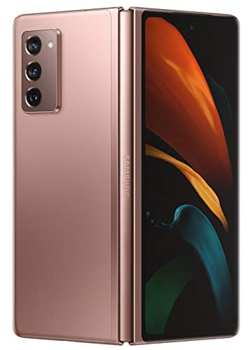 Samsung Galaxy Z Fold2 5G, faltbares Handy, flexibles, großes 7,5 Zoll Display, 3 Kameras, ausdauernder Akku, 256 GB Speicher, Handy zum Falten in Bronze