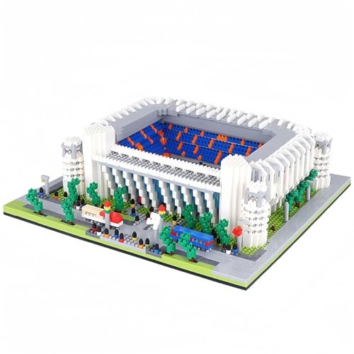 alltogetho Madrid Style Soccer Stadium Model Micro Mini Diamond Block Kit for Adult Assemble Football Field Brick Set Puzzle Toy