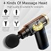 cotsoco Massage Gun Deep Tissue with 4 Massage Heads, Electric Handheld Massagers with 6 Speeds Quiet Mini Massager for Targeted Relaxation of Shoulders, Back & Body, Gift for Men/Women #3