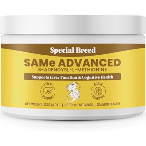 Special Breed Same for Dogs - S-Adenosyl-L-Methionine, Same Advanced, Liver Support Supplement for Dogs, Brain and Cognitive Support, Sam e for Dogs (120 Grams) Cover