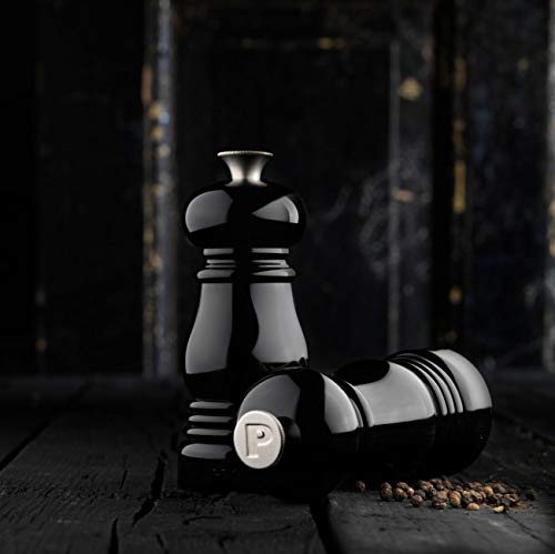 Le Creuset Classic Salt and Pepper Mill Set, Personal Use, Chip-Resistant ABS Plastic, Anti-Corrosion, 11 cm, Black Onyx, 96002500140000