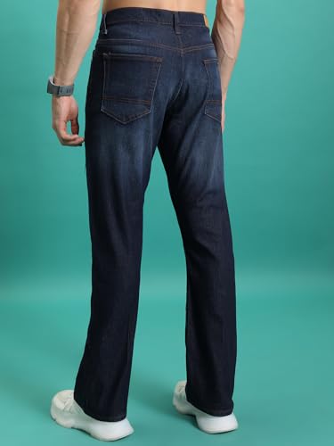 Image of Highlander Men's Straight Fit Jeans | Mid Rise | Stretchable Fabric | Designed for Comfort & Ease of Movement | Jeans for Man
