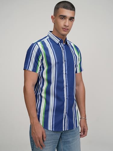 Image of Highlander Men's Striped Slim Fit Shirt