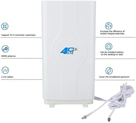 Wendry 88DBi High Gain 4G LTE Signal Amplifier Antenna, Indoor Antenna with High Gain for WiFi Router, Mobile Broadband and More (SMA/CRC9/TS-9)