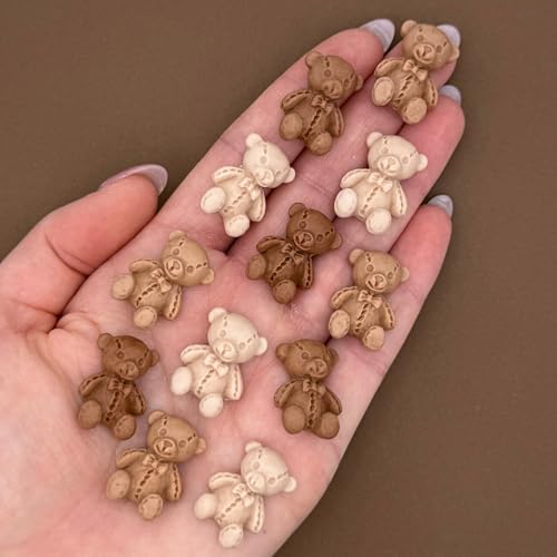 12 Dye Free Teddy Bear Edible Sugar Decorations, Vegan, Gluten-Free,
