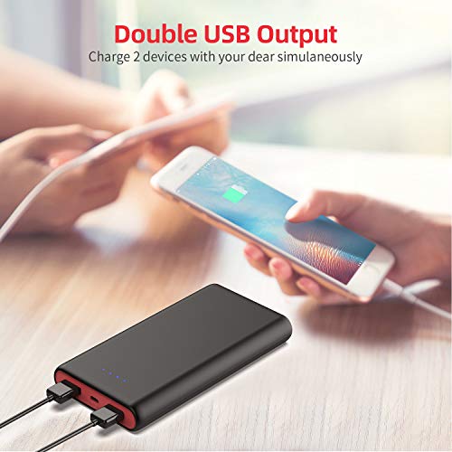 Portable Charger Power Bank [25800mAh Newest Fashion] Huge Capacity External Battery Pack Dual Output Port with LED Status Indicator Power Bank for iPhone, Samsung Galaxy, Android Phone,Tablet & etc - Thumbnail 6