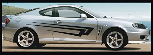 Strips autocollants coupè stickers graphiques bandes latérales grises auto