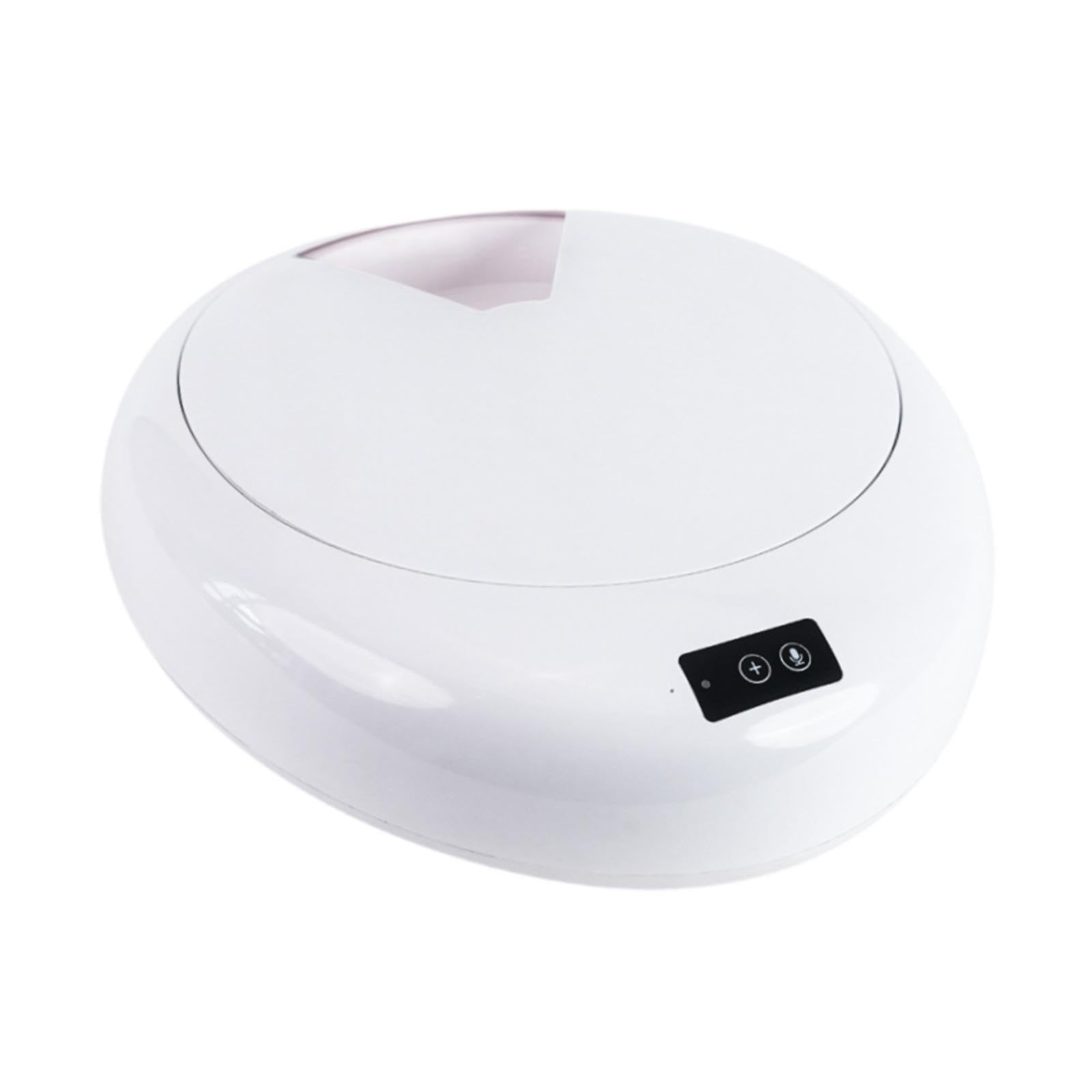Dispensador Automático de Comida para Gatos, Comedero Húmedo con Bandeja Extraíble, Portátil, Diseñado para Comidas Regulares, Control Remoto, Adecuad, Blanco, Individual