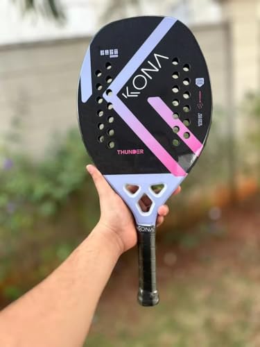 Raquete Beach Tennis Thunder Kona Rosa Carbono 3k