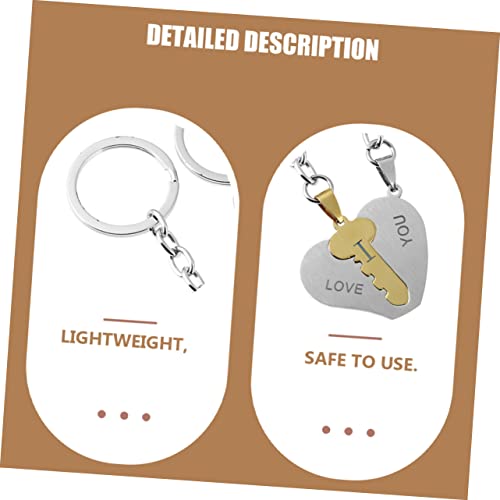 Pendentif cœur pour couple en acier inoxydable et finitions miroir - 3