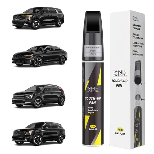 XNA Aurora Black Pearl(ABP) for KIA Touch Up Paint, 2 in 1 Car Scratch Remover with Pen Tip and Brush, Exact Color-Matched for Car Paint Scratch Repair, Quick & Easy Fix Chips and Nicks