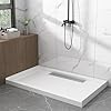 Bathlink Acrylic Shower Base with Left or Right Drain, Single Threshold ...
