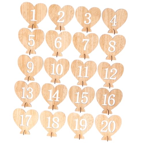 Numéros de table en bois de 1 à 20, accessoire décoration de table de fête et événements